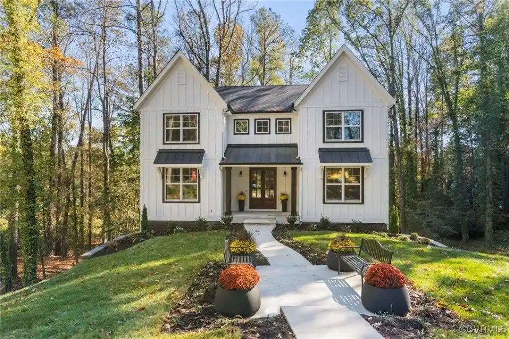 Modern Farmhouse Boasting Its Own Parklike Setting