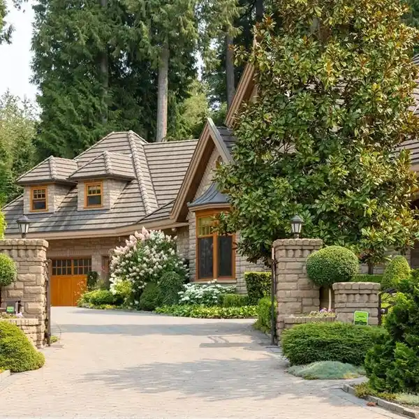 MAGNIFICENT GATED STONE MANSION