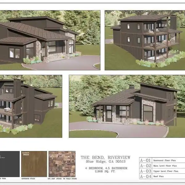 TO-BE-BUILT MODERN HOME ON OVER TWO RIVERFRONT ACRES