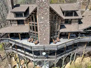 Elevated Mountain Living in This Exquisite Log Home