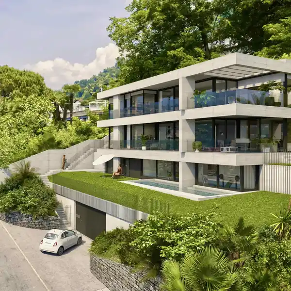TRANQUIL CONTEMPORARY RESIDENCE CLOSE TO THE CENTER OF LUGANO