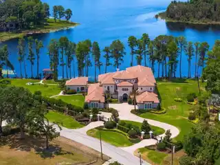 Gated Nearly Six-Acre Lakefront Estate