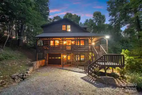 Modern Log Home with Mountain Views
