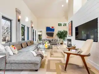 Furnished Post-modern Home for Rent on a Landscaped Acre