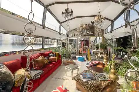 Unique and Striking Houseboat