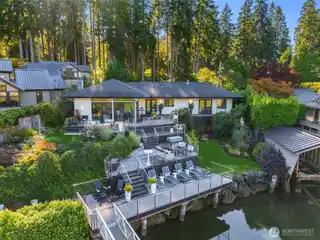Resort-Like Single-Level Waterfront Home on Fletcher Bay