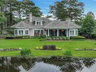 Custom Belfair Home with Lagoon to Golf Course View