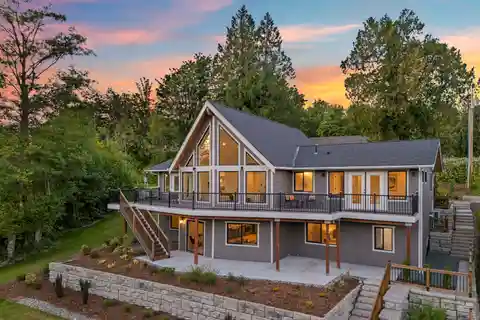 Brand-new Custom Home Perched Above Big Lake