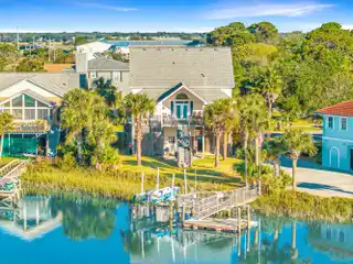 Oak Island Home with Marsh Views and Private Dock