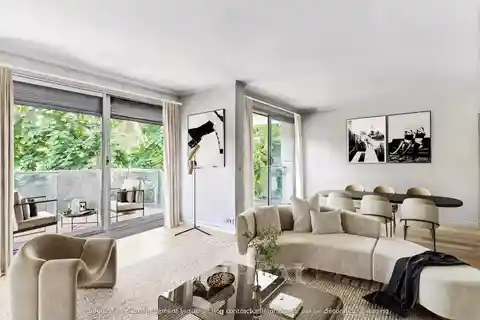 Bright Apartment with Balcony and Garden Views