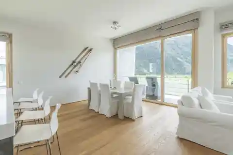 Modern, Generously Sized Holiday Flat with Mountain Views in Samedan