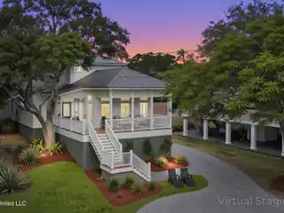 Custom Coastal Elegance with Bayou and Beach Views
