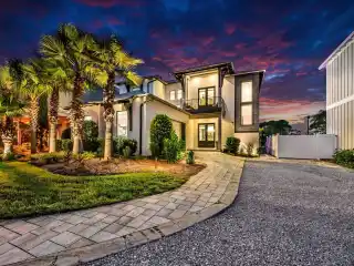 Contemporary Coastal Chic Residence in Gated Emerald Waters Village