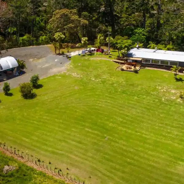 SUNLIT SINGLE-LEVEL LOG CABIN ON MASSIVE LOT