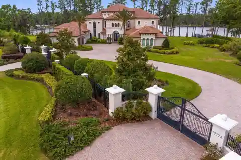 Gated Nearly Six-Acre Lakefront Estate