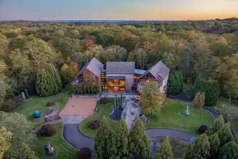 One-Of-A-Kind Stone and Glass Residence