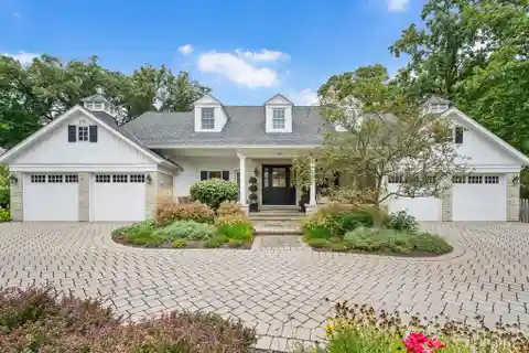 Classic Nantucket Style, Hydrangea-Lined Facade Home