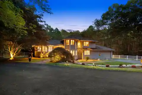 Modern Colonial with Pool, Balcony, and Brook Views