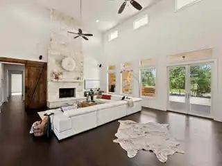 One-Story Texas Limestone Home in Vineyard