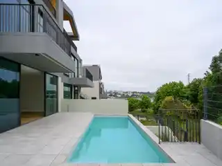 Modern Villa with Panoramic River and Ocean Views