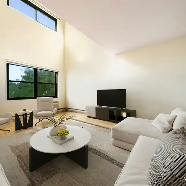 BRIGHT AND DRAMATIC THREE-BEDROOM HOME