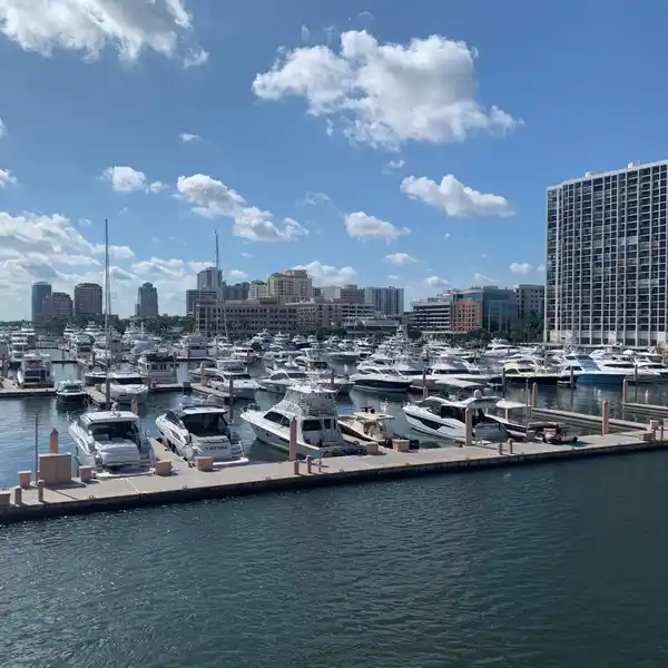 STUNNING OPEN-CONCEPT RESIDENCE OVERLOOKING PALM HARBOR MARINA