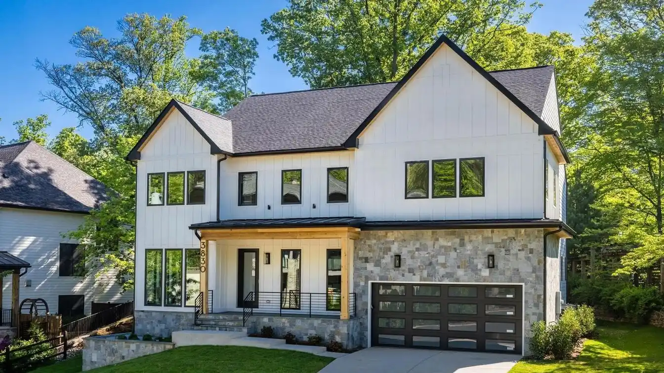 Elegant Designer Home with Screened Porch Fireplace