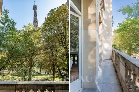 Apartment Overlooking the Champ-de-mars and the Eiffel Tower