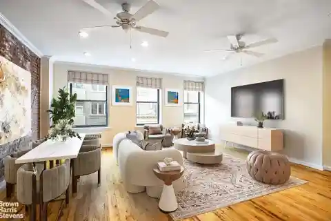 Exposed Brick Walls with Modern Kitchen