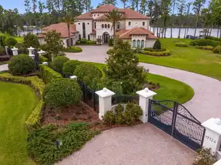 Gated Nearly Six-Acre Lakefront Estate