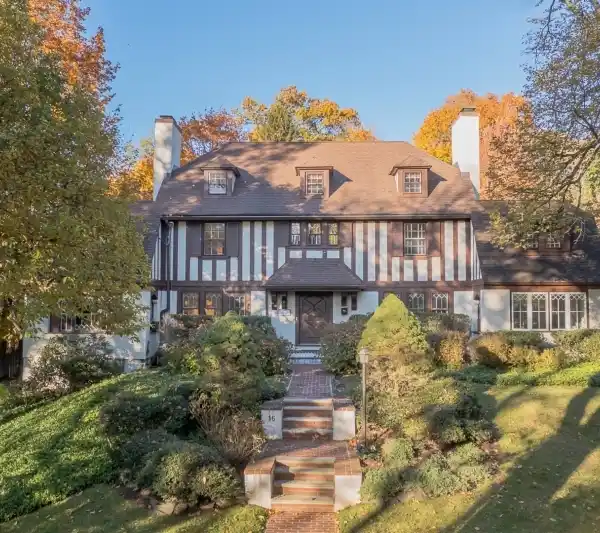 PRIVATE OLD SHORT HILLS ESTATE WITH LUSH LANDSCAPING