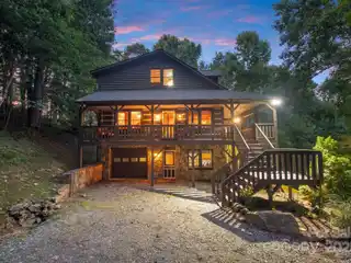 Modern Log Home with Mountain Views