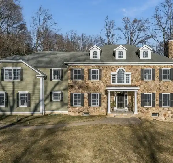 STATELY STONE-FRONT COLONIAL