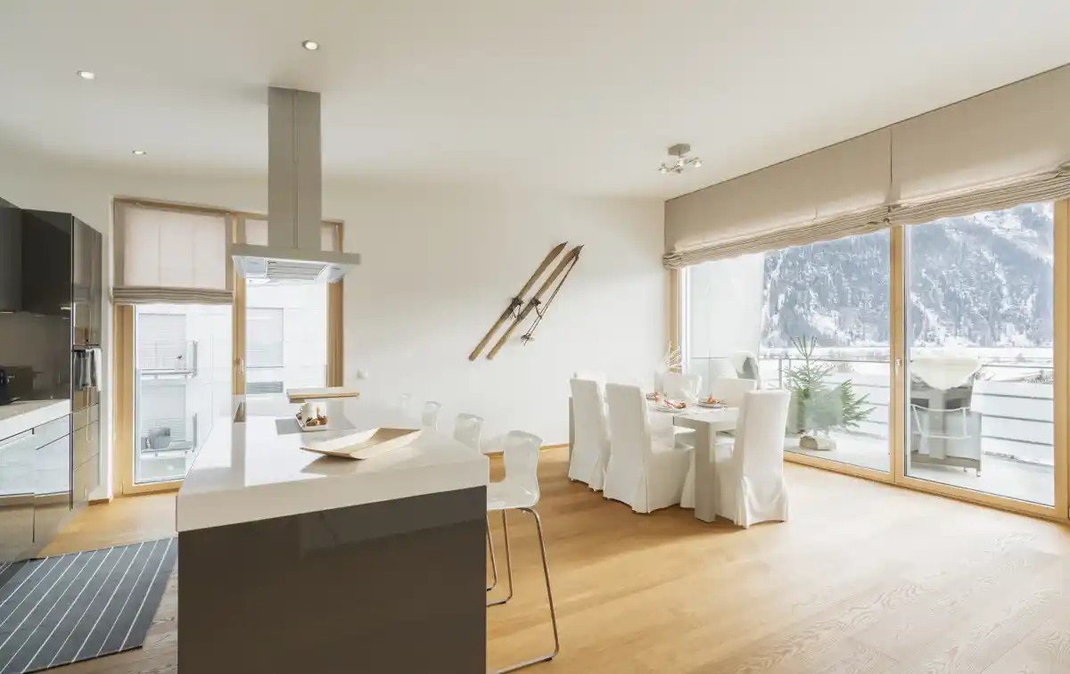 Modern, Generously Sized Holiday Flat with Mountain Views in Samedan