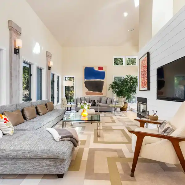 FURNISHED POST-MODERN HOME FOR RENT ON A LANDSCAPED ACRE