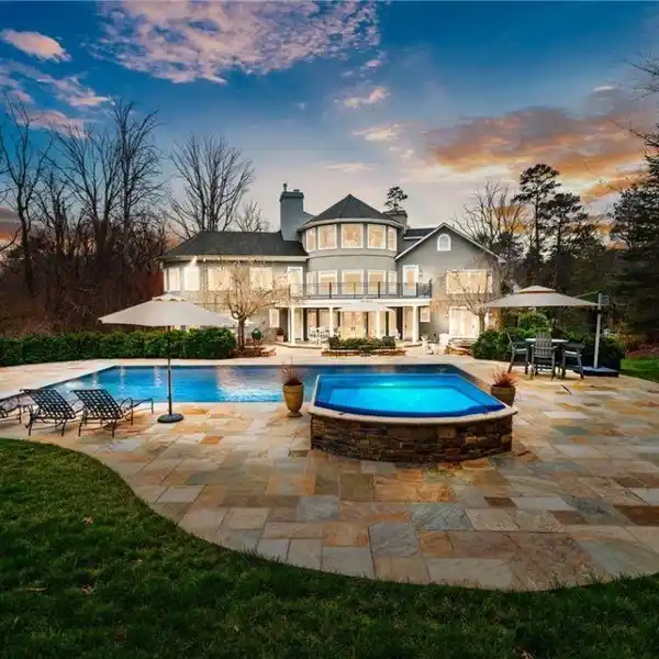 HANDSOME TRANSITIONAL ESTATE ON THREE PRIVATE ACRES