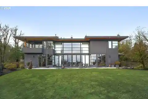 Contemporary Mission-Style Home with Mt. Hood Views