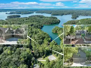 Custom Built Lake Lanier Estate on 6.78 Acres with Home, 2 Guest Houses and a Carriage House