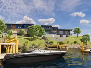 Stunning New Contemporary Waterfront Home