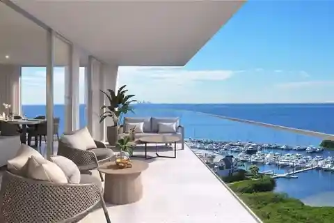 Sun-Filled Luxury Home in Aqua at Westshore Yacht Club