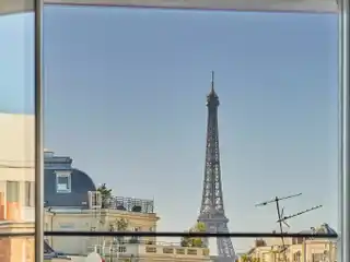 Panoramic Paris Views from a Chic Renovated Residence