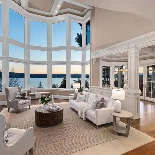 ARCHITECTURAL MASTERPIECE WITH SWEEPING LAKE VIEWS