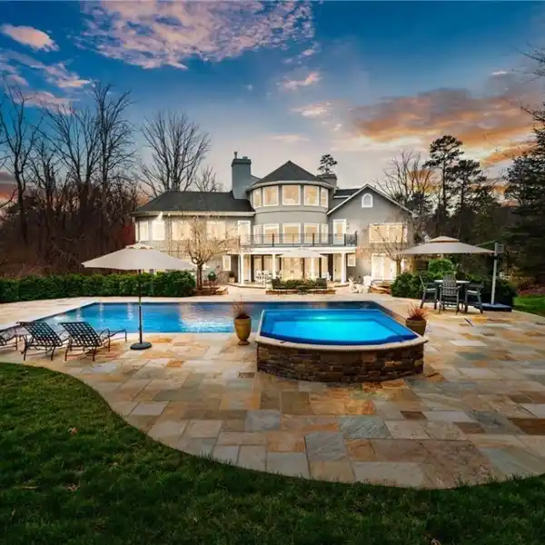 HANDSOME TRANSITIONAL ESTATE ON THREE PRIVATE ACRES