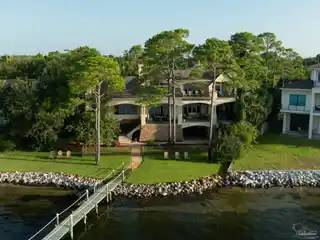 Elegant Waterfront French Country Home