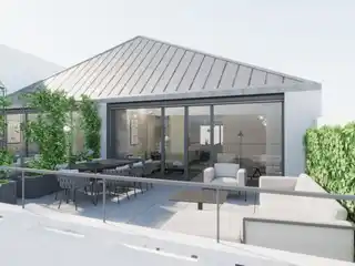 Industrial-Chic Apartment with Private Terrace Oasis