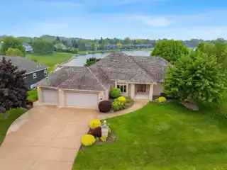 Custom Walkout Ranch with Private Dock