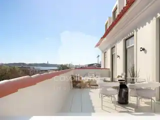 Luxury Lisbon Duplex Apartment Balancing Tradition and Modernity