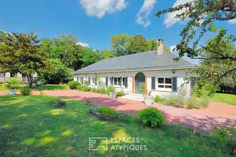 Single Story House with Two Independent Studios and Garden