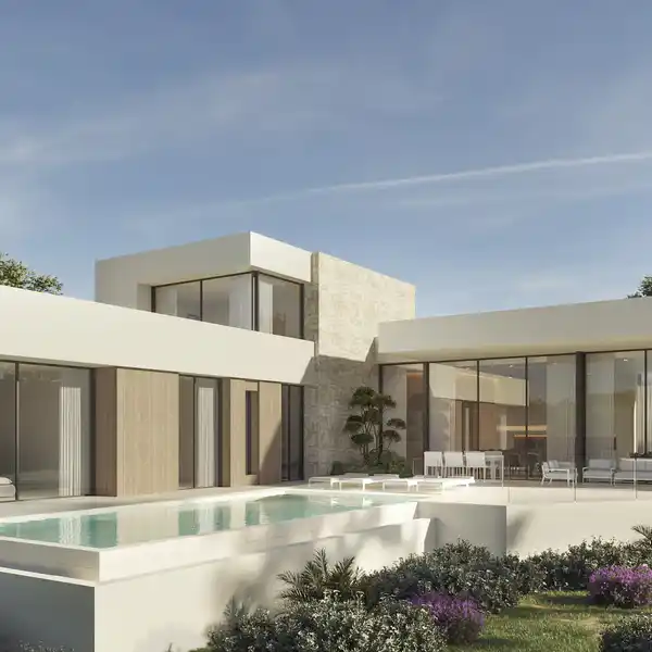 NEW CONTEMPORARY VILLA IN THE CHARMING VILLAGE OF MORAIRA