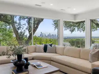 Secluded Hilltop Estate with Downtown Views